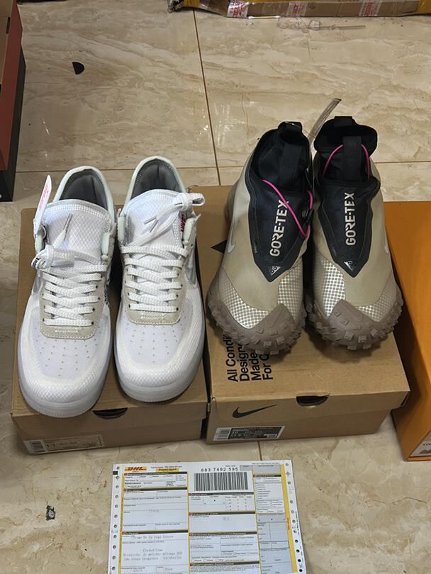Off-White x Nike Air Force 1 and Nike ACG Gore-Tex Mountain Fly shipment