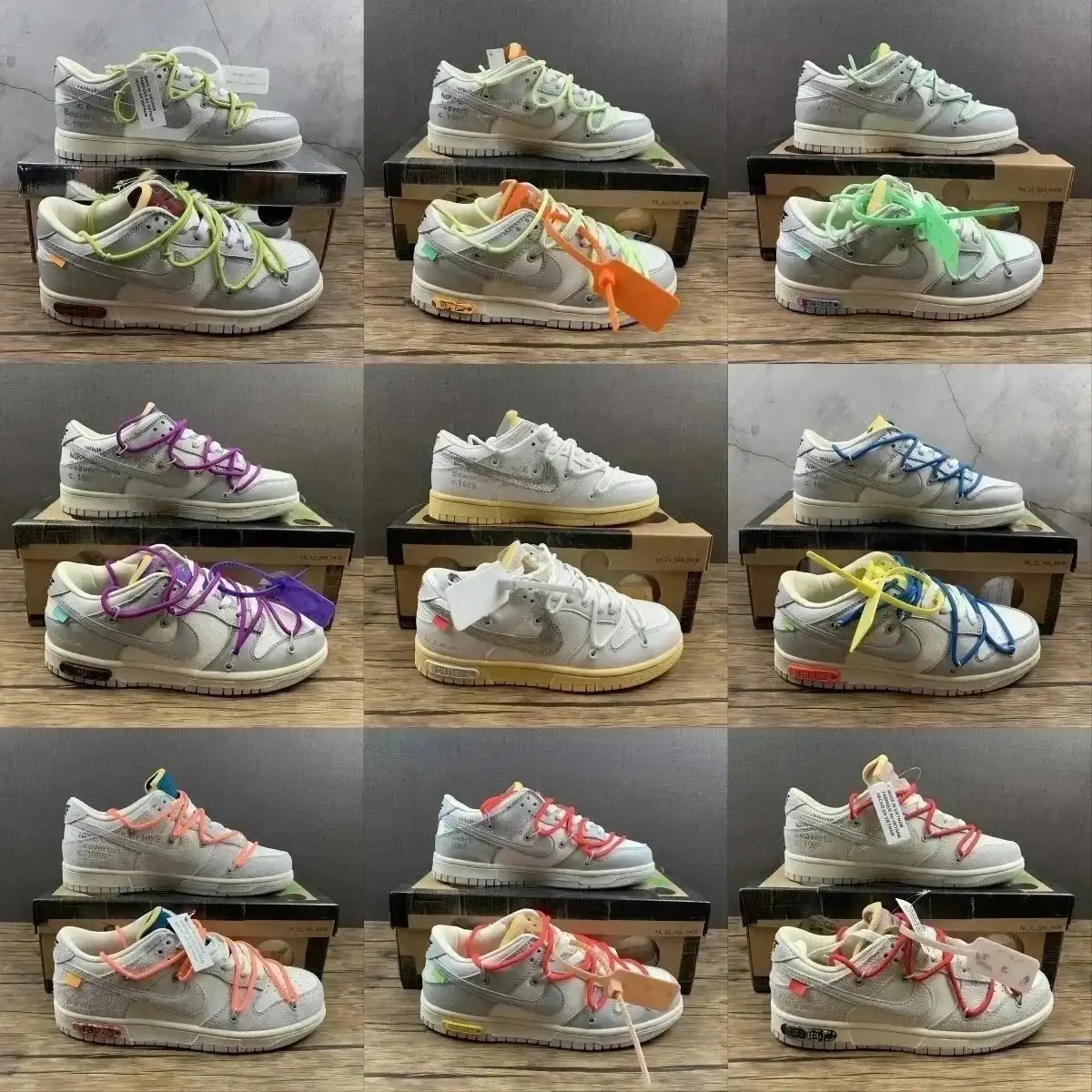 OFF-WHITE × Nike Dunk Low [Multi-Colorway]